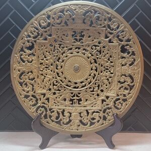 Coalbrookdale Bronze Plated Pierced Plate/Dish - 1820s